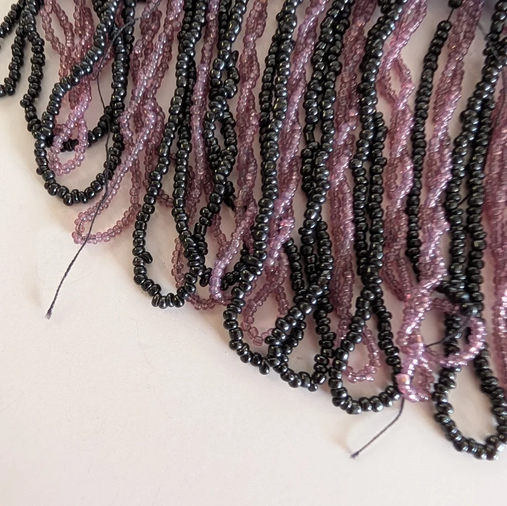 Victorian Beaded Multicolor Fringe Bag - Picture 4 of 5